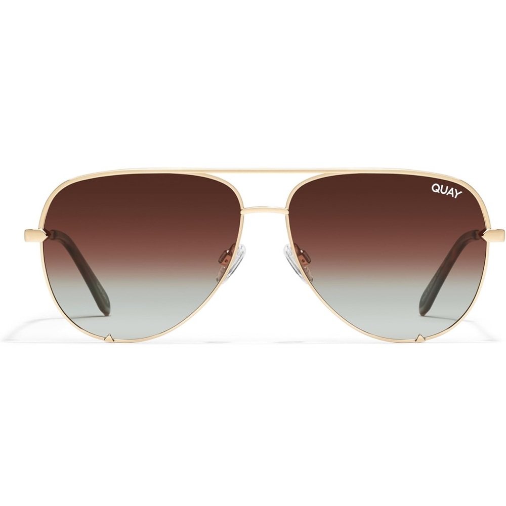 Quay Australia Gold and Brown Sunglasses